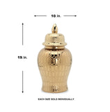 Hudson Gold Ceramic Scroll Ginger Jar (Multiple sizes)