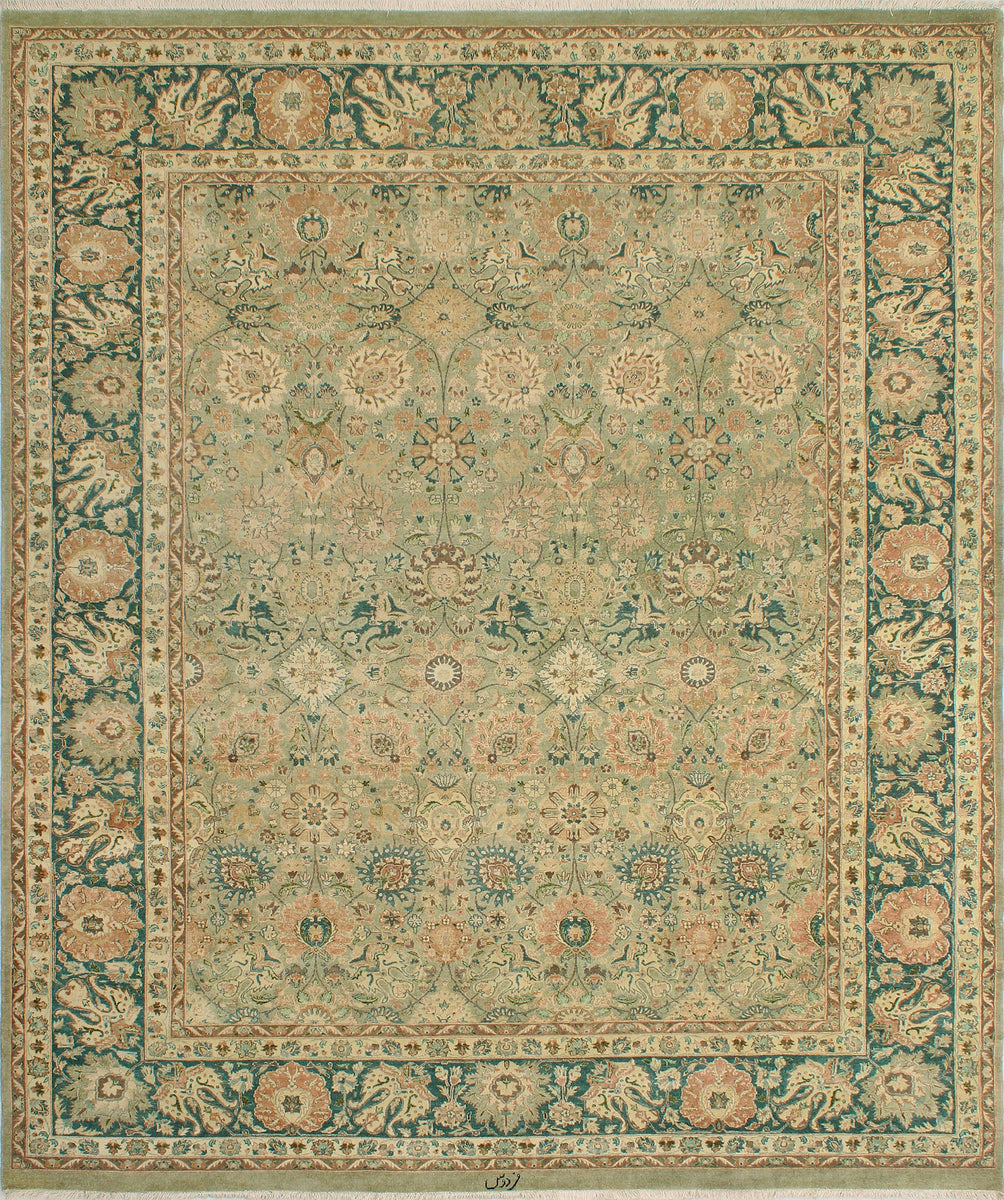 Wali Clive Lt. Green/Green Rug, 8'0 x 10'3 – Noori Rug
