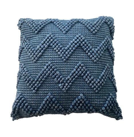 Hadley Throw Pillow, Blue (20"x20"x4")