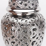 Parker Silver Ceramic Hollow Ginger Jar (Multiple sizes)