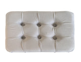 Modern Dua Rectangle Velvet Tufted Stool, Grey (12"x20"x19.25")