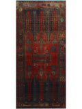 Semi Antique Bryon Red/Black Runner, 4'10" x 10'8"