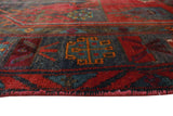 Semi Antique Bryon Red/Black Runner, 4'10" x 10'8"