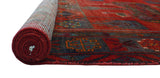Semi Antique Bryon Red/Black Runner, 4'10" x 10'8"