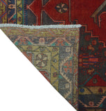 Vintage Darell Red/Grey Runner, 4'7" x 10'11"