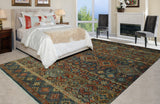 Aria Sterling Blue-Grey/Red Rug, 8'0" x 10'2"