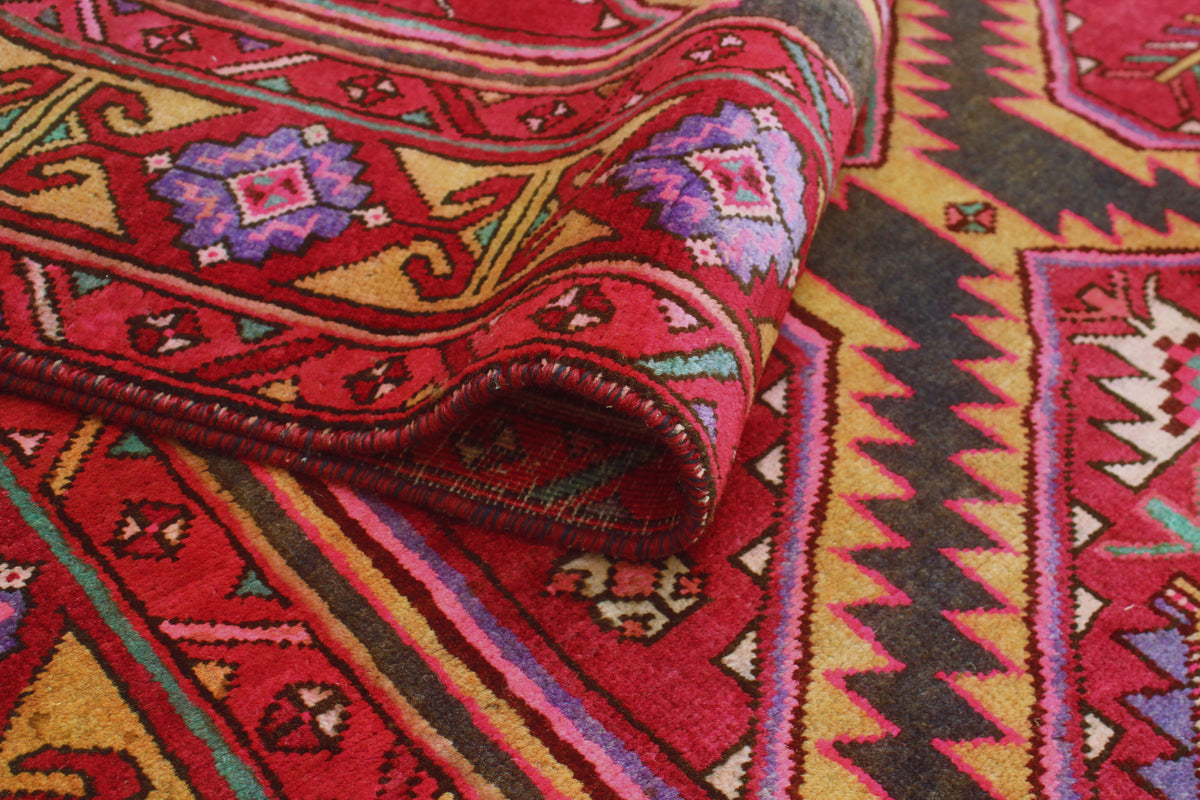Fine VTG Adairis Red Charcoal Runner 4 9 X 10 6 Noori Rug fine-vtg-adairis-red-charcoal-runner-4-9-x-10-6-noori-rug