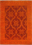 Overdyed Alcott Orange/ Rug, 5'5" x 7'6"