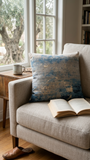 Ocean Throw Pillow, Blue/Gray