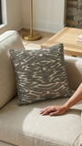 Abott Modern Solid Square Hand-Beaded Velvet Pillow Cover & Insert
