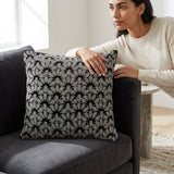 Lana Black Beaded Throw Pillow Cover & Insert