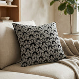 Lana Black Beaded Throw Pillow Cover & Insert