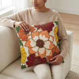 Kaci Beaded Square Cotton Throw Pillow (Cover & Insert)