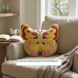 Mirha Butterfly Beaded Square Cotton Throw Pillow (Cover & Insert)