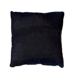 Noir Square Genuine Patchwork Cowhide Throw Pillow (Cover & Insert)