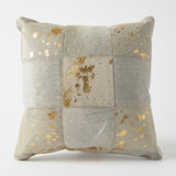 Flynn Gold Foil Cowhide Pillow