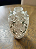 Rose vase with 3D floral design