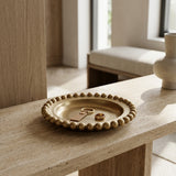 Albin Gilded Beaded Plate, Gold (6"x6"x0.5")