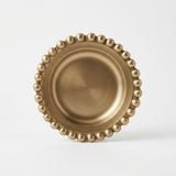 Albin Gilded Beaded Plate, Gold (6"x6"x0.5")