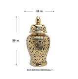 Parker Gold Ceramic Hollow Ginger Jar (Multiple sizes)