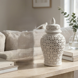 Aria White Ginger Jar (Multiple sizes)