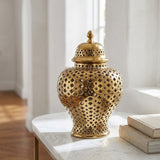 Ella Gold Lattice Ginger Jar (Multiple sizes)