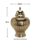 Ella Gold Lattice Ginger Jar (Multiple sizes)