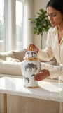Zeb White Ceramic Ginger Jar (Multiple Sizes)