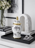 Zeb White Ceramic Ginger Jar (Multiple Sizes)
