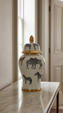 Zeb White Ceramic Ginger Jar (Multiple Sizes)