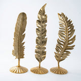 Oliver Leaf Sculpture set of 3, Gold