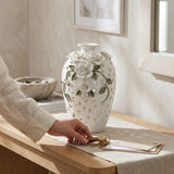 Rose vase with 3D floral design