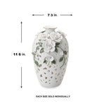 Rose vase with 3D floral design