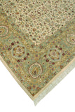 Wali Debbra Ivory/Lt. Green Rug, 9'1" x 11'11"