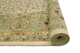 Wali Debbra Ivory/Lt. Green Rug, 9'1" x 11'11"