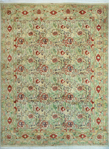 Wali Shaun Grey/Green Rug, 9'1" x 12'2"