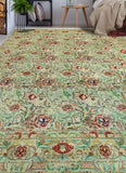 Wali Shaun Grey/Green Rug, 9'1" x 12'2"