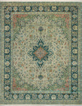 Wali Draven Grey/ Green Rug, 9'0" x 11'11"