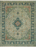 Wali Draven Grey/ Green Rug, 9'0" x 11'11"