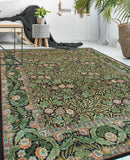 Wali Donna Black/Green Rug, 8'11" x 12'1"