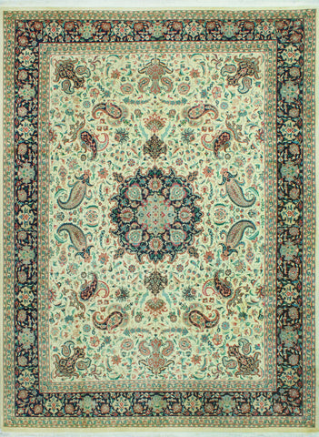 Wali Darlyn Ivory/Navy Rug, 8'10" x 12'6"