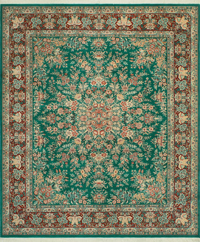 Wali Corrine Green/Red Rug, 8'2" x 10'0"