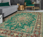 Wali Corrine Green/Red Rug, 8'2" x 10'0"