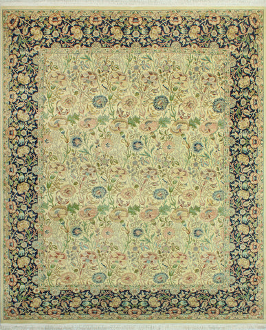 Wali Claudio Ivory/Navy Rug, 8'2" x 9'11"