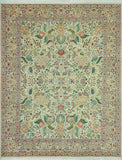 Wali Dominic Ivory/Lt. Green Rug, 8'10" x 12'0"