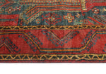 Fine VTG Maryanne Navy/Red Rug, 3'6" x 6'11"