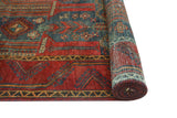 Fine VTG Maryanne Navy/Red Rug, 3'6" x 6'11"