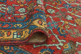 Fine VTG Aliceson Red/Blue Runner, 2'11" x 6'9"