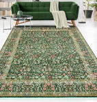 Wali Cynrik Drk. Green/Beige Rug, 7'10" x 10'1"