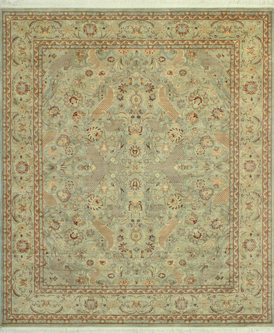 Wali Claegbor Lt. Green/Brown Rug, 8'1" x 10'2"